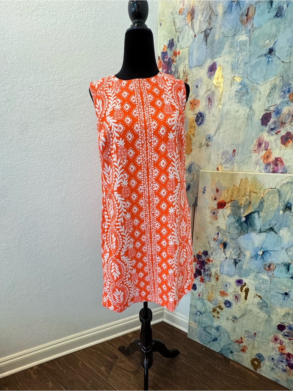 Lilly Pulitzer Sz 2 Edita Shift Stretch Dress Flamingo Feather Harbour View